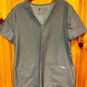 FIGS - SILVER GRAY COLOR - three pocket scrub top